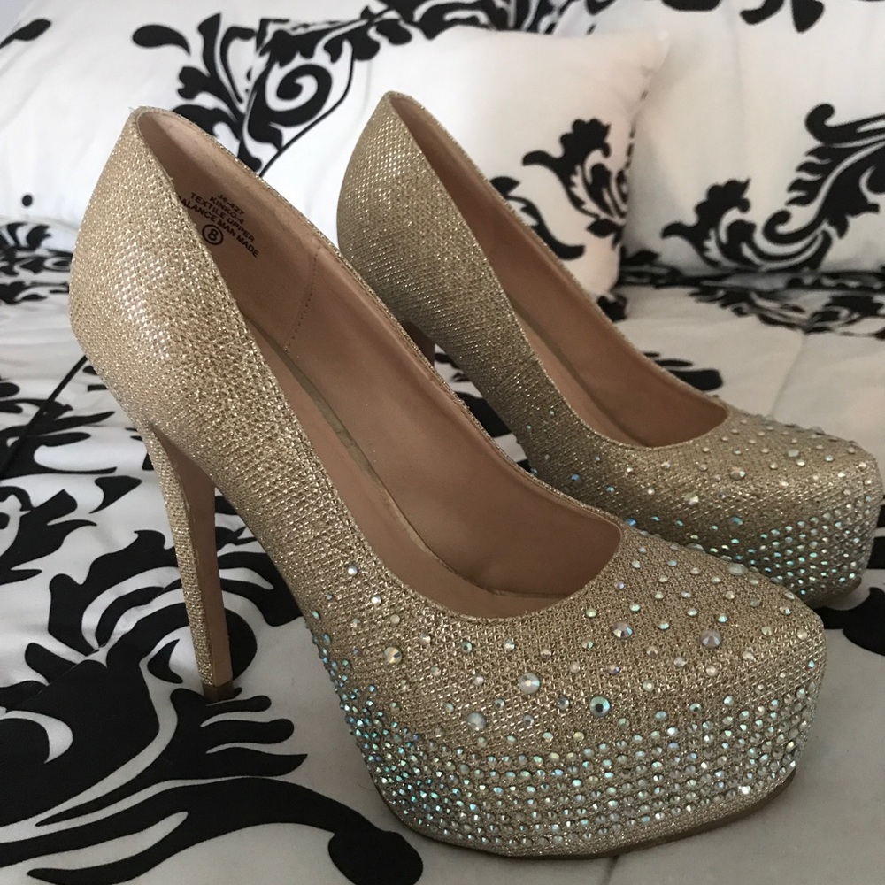 Champagne Sparkly heels